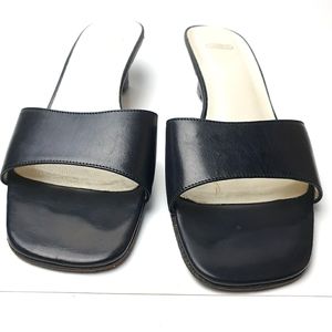 Coach Dahlia leather open toe low heel slide size 7